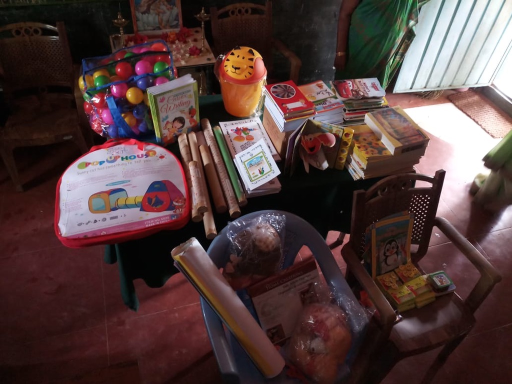Pre school equipments donated