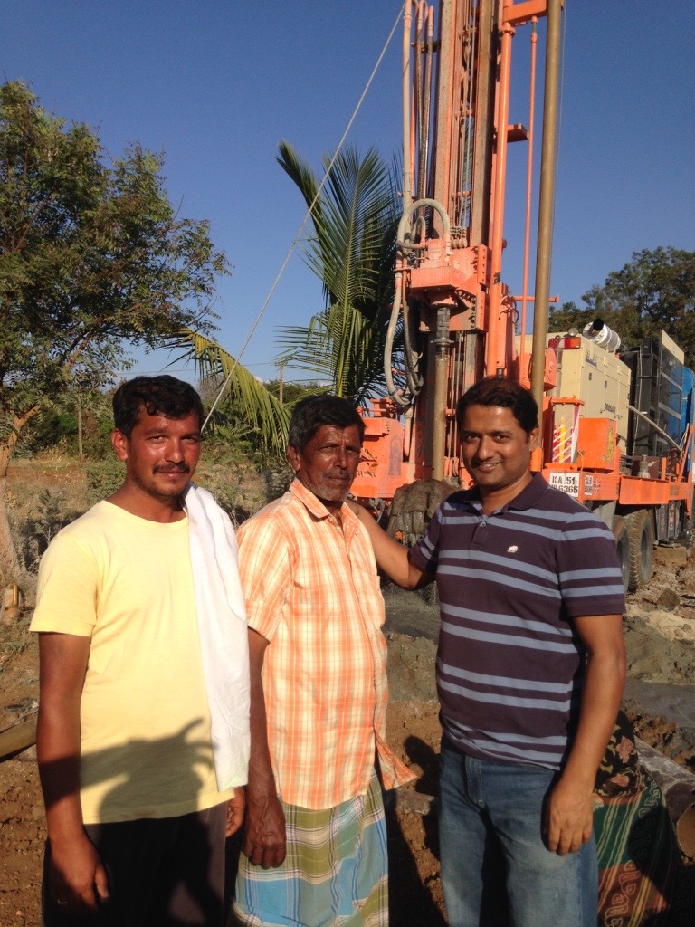 Borewell drill and installation expenses sponsored from the trust