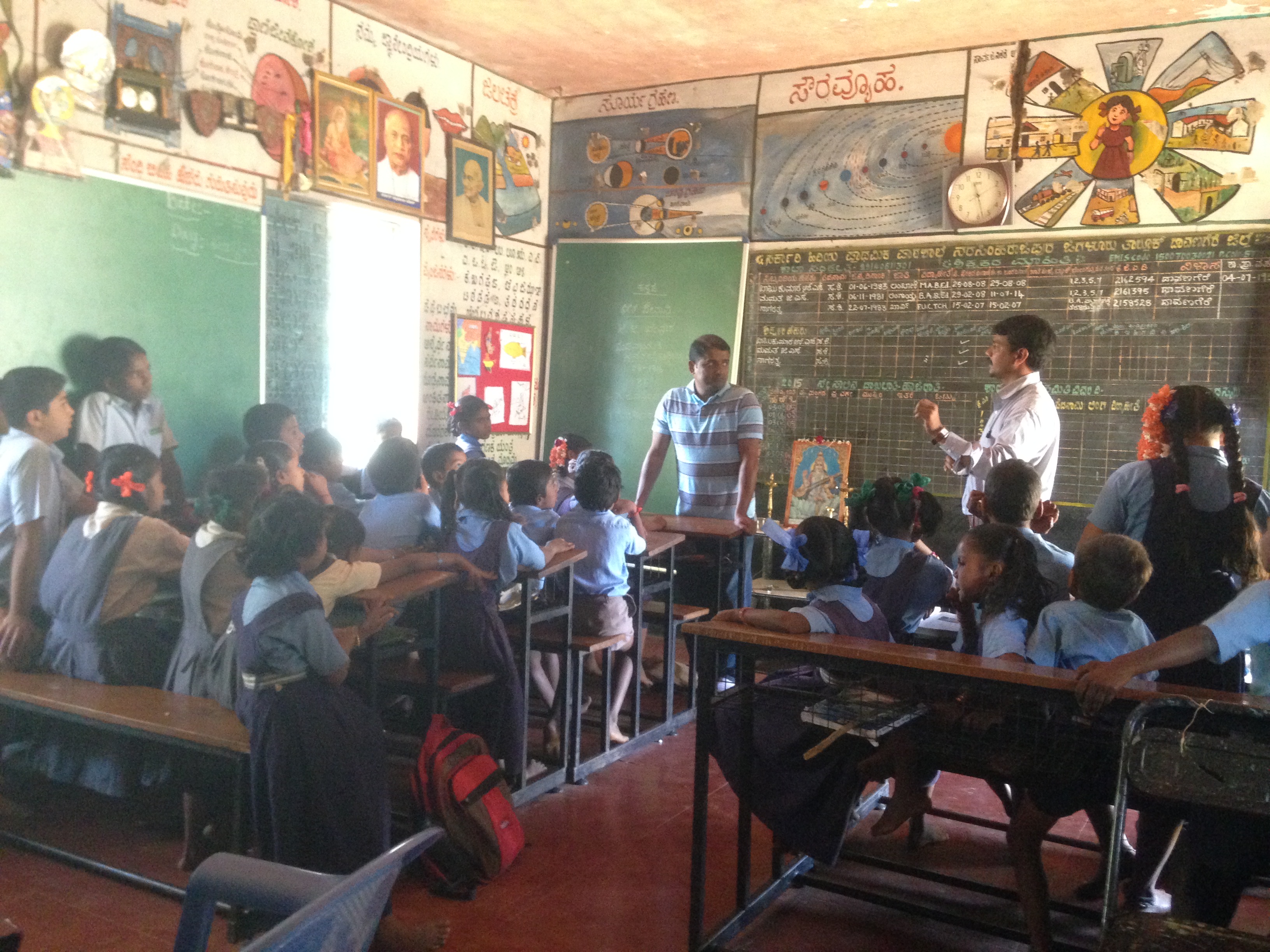 Health education session with rural students