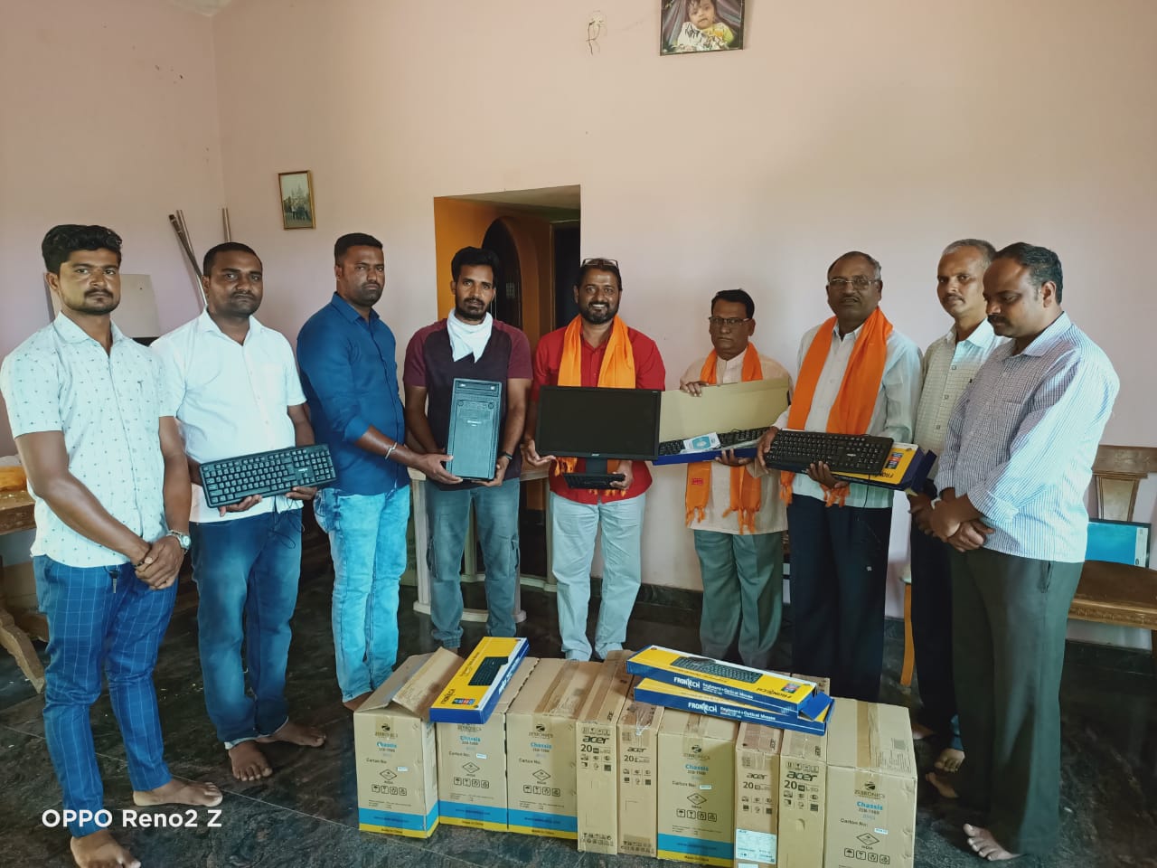 Donated five desktop computers to a study center at Gadag, (courtesy- Global Gors Association, USA)